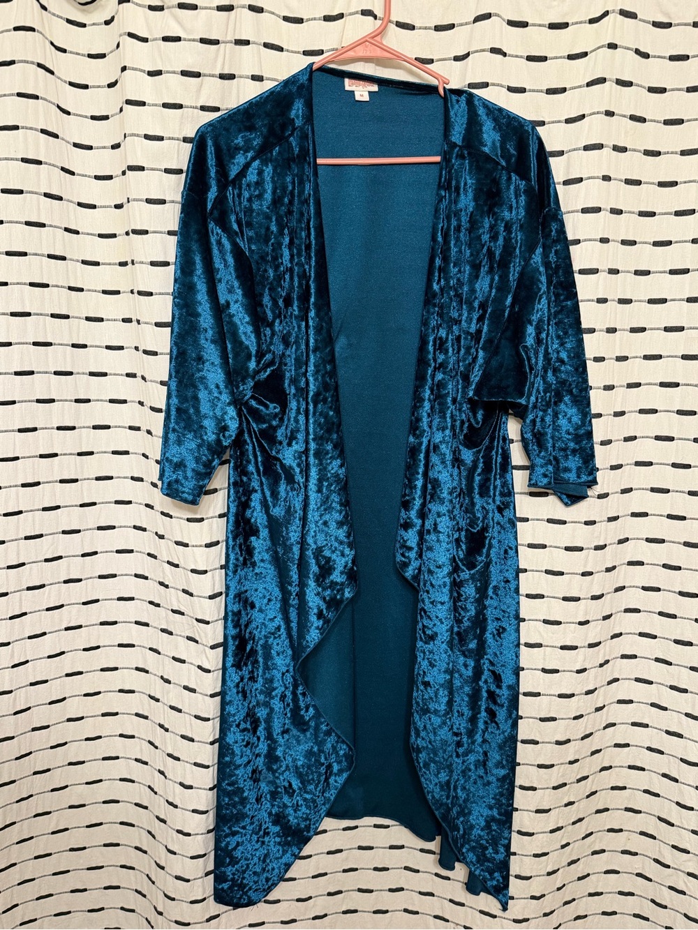 Lularoe Velvet Open-Front Duster - Teal Blue